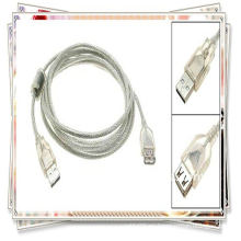 Cable de extensión del USB 2.0 de la alta calidad 5m 16ft USB am a af cable blanco transparente